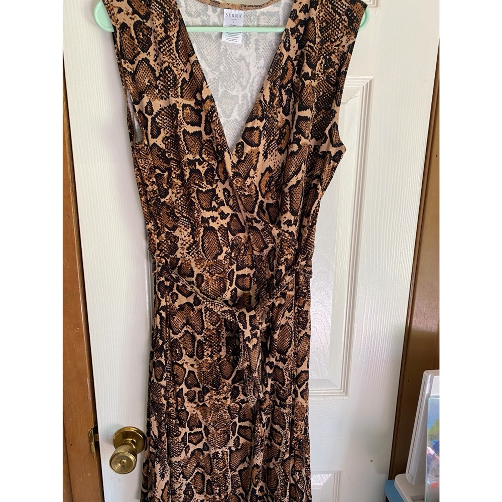 Midi animal print dress